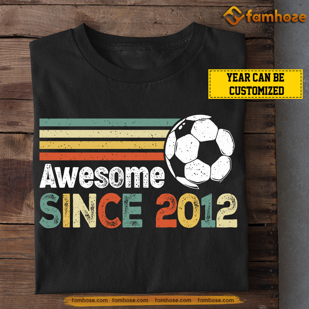 Personalized Vintage Birthday Soccer T-shirt, Awesome Since, Gift For Kids Soccer Lovers, Soccer Players