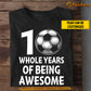 Personalized Birthday Soccer T-shirt, Whole Years Of Being Awesome, Gift For Kids Soccer Lovers, Soccer Players