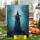 Interesting Personalized Witch Garden Flag & House Flag, Mystical Witch, Halloween Outdoor Decor, Spooky Yard Decor Gift For Witch Lovers
