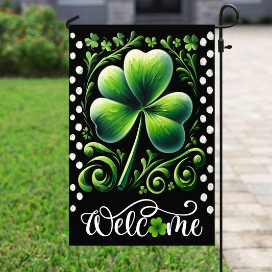 Shamrocks, St Patrick's Day Garden Flag & House Flag Gift, St Patricks Day Irish Outdoor Decoration