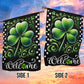 Shamrocks, St Patrick's Day Garden Flag & House Flag Gift, St Patricks Day Irish Outdoor Decoration