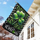 Shamrocks, St Patrick's Day Garden Flag & House Flag Gift, St Patricks Day Irish Outdoor Decoration