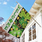 Lucky Charms Green Hat, St Patrick's Day Garden Flag & House Flag Gift, St Patricks Day Irish Outdoor Decoration