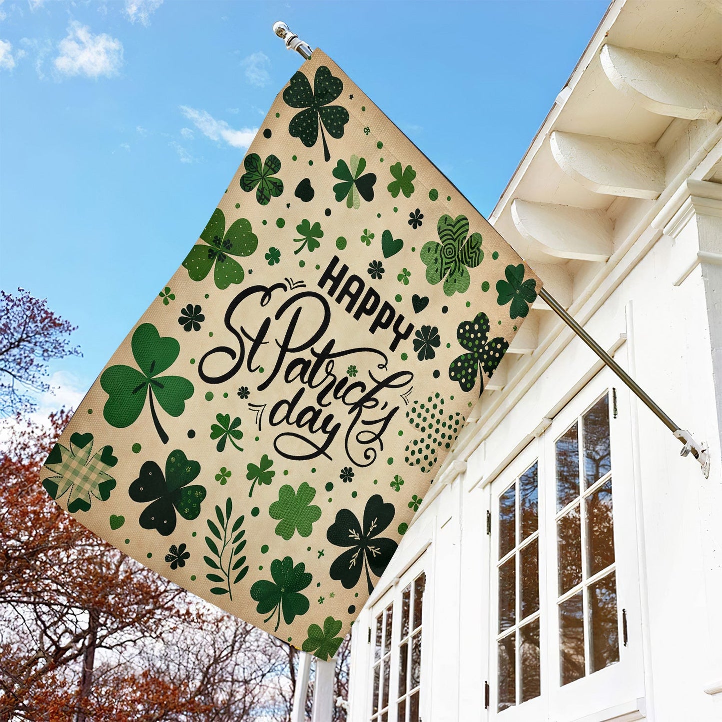 Full Of Lucky Charms, St Patrick's Day Garden Flag & House Flag Gift, St Patricks Day Irish Outdoor Decoration
