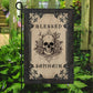 Halloween Flag, Blessed Skull Samhain, Flag Gift For Halloween Decor, Gift For Garden Flag