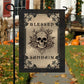 Halloween Flag, Blessed Skull Samhain, Flag Gift For Halloween Decor, Gift For Garden Flag