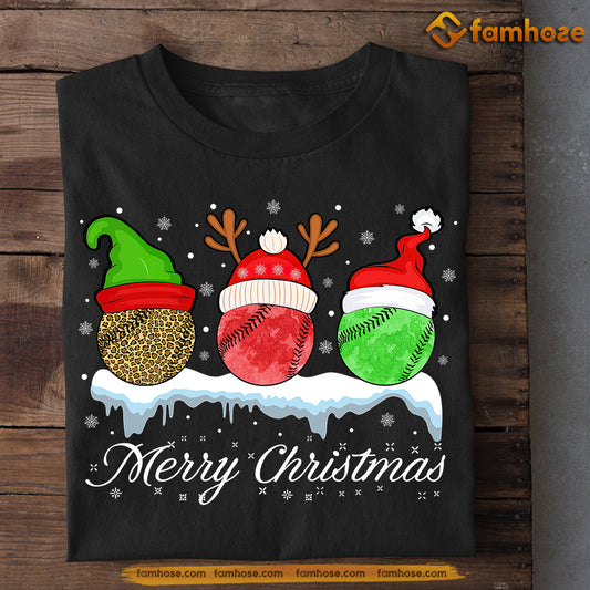 Christmas Baseball T-shirt, ELF Reindeer Noel Xmas Gift For Baseball Lovers