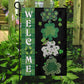 Welcome Lucky Shamrocks, St Patrick's Day Garden Flag & House Flag Gift, St Patricks Day Irish Outdoor Decoration