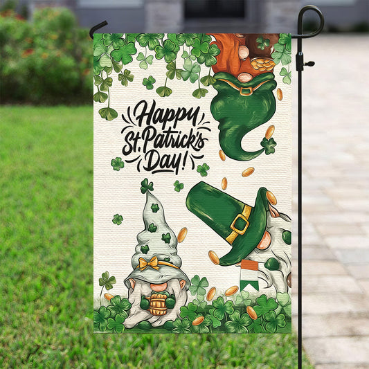 Look At This Gnomes, St Patrick's Day Garden Flag & House Flag Gift, St Patricks Day Irish Outdoor Decoration