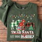 Horse Christmas Sweatshirt, Dear Santa Just Bring Horses Crewneck Sweatshirt Gift For Horse Lovers