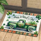 St Patrick's Day Doormat, Tractor Full Of Clovers, Doormat For Home Decor Housewarming Gift, Patricks Day Welcome Mat Gift