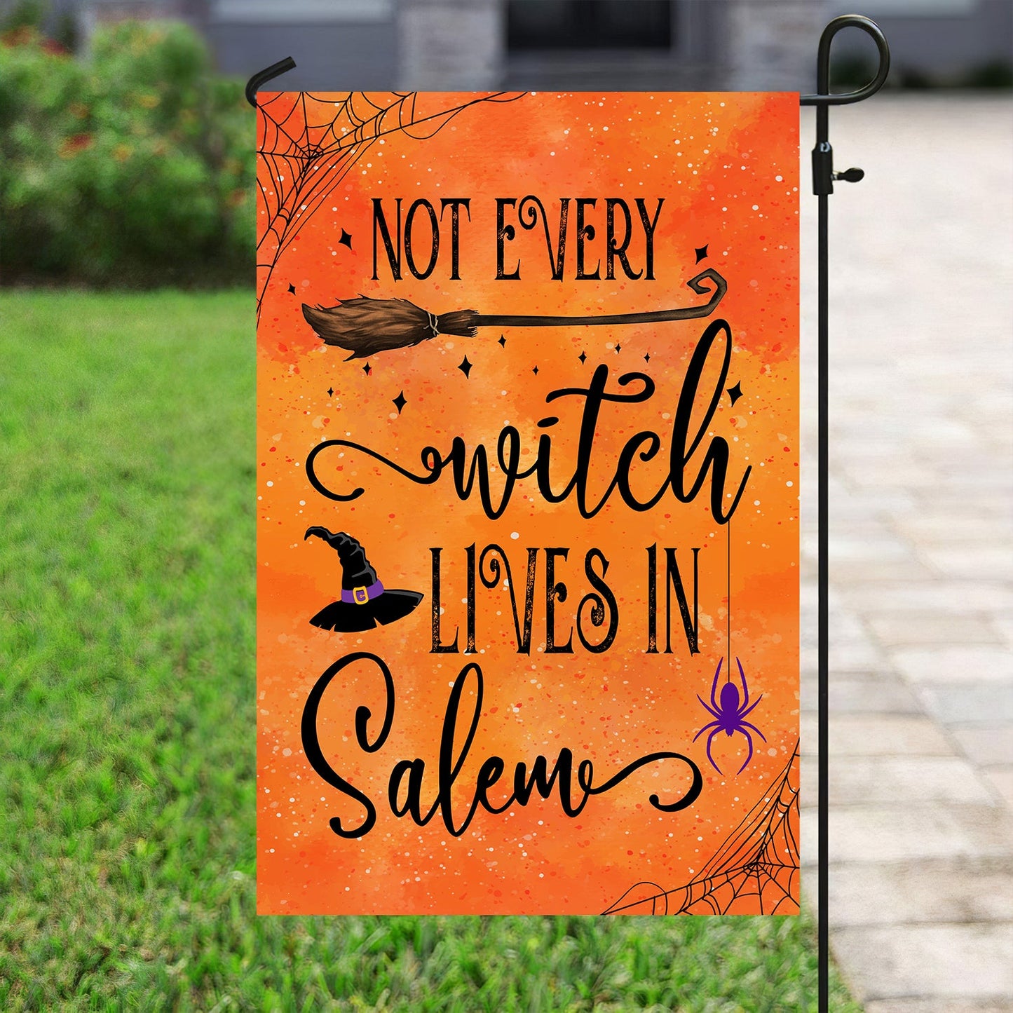 Halloween Witch Flag, Not Every Witch Lives In Salem, Flag Gift For Halloween Decor, Gift For Garden Flag