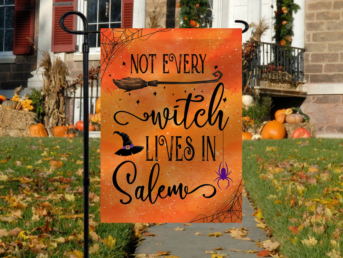 Halloween Witch Flag, Not Every Witch Lives In Salem, Flag Gift For Halloween Decor, Gift For Garden Flag