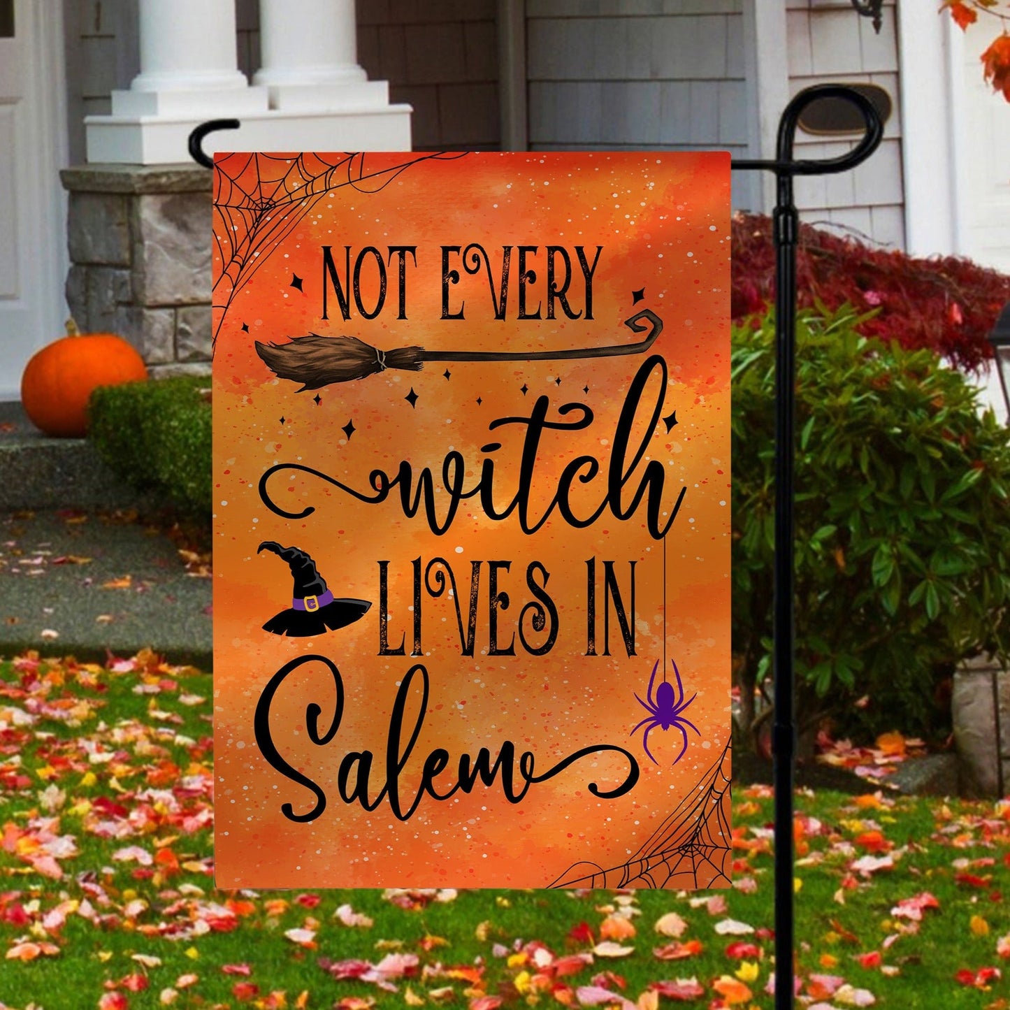 Halloween Witch Flag, Not Every Witch Lives In Salem, Flag Gift For Halloween Decor, Gift For Garden Flag