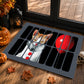 Cool Halloween Cat Doormat, Cat Behind The Window, Housewarming Gift, Doormat Decor, Gift For Cat Lovers, Cat Owners