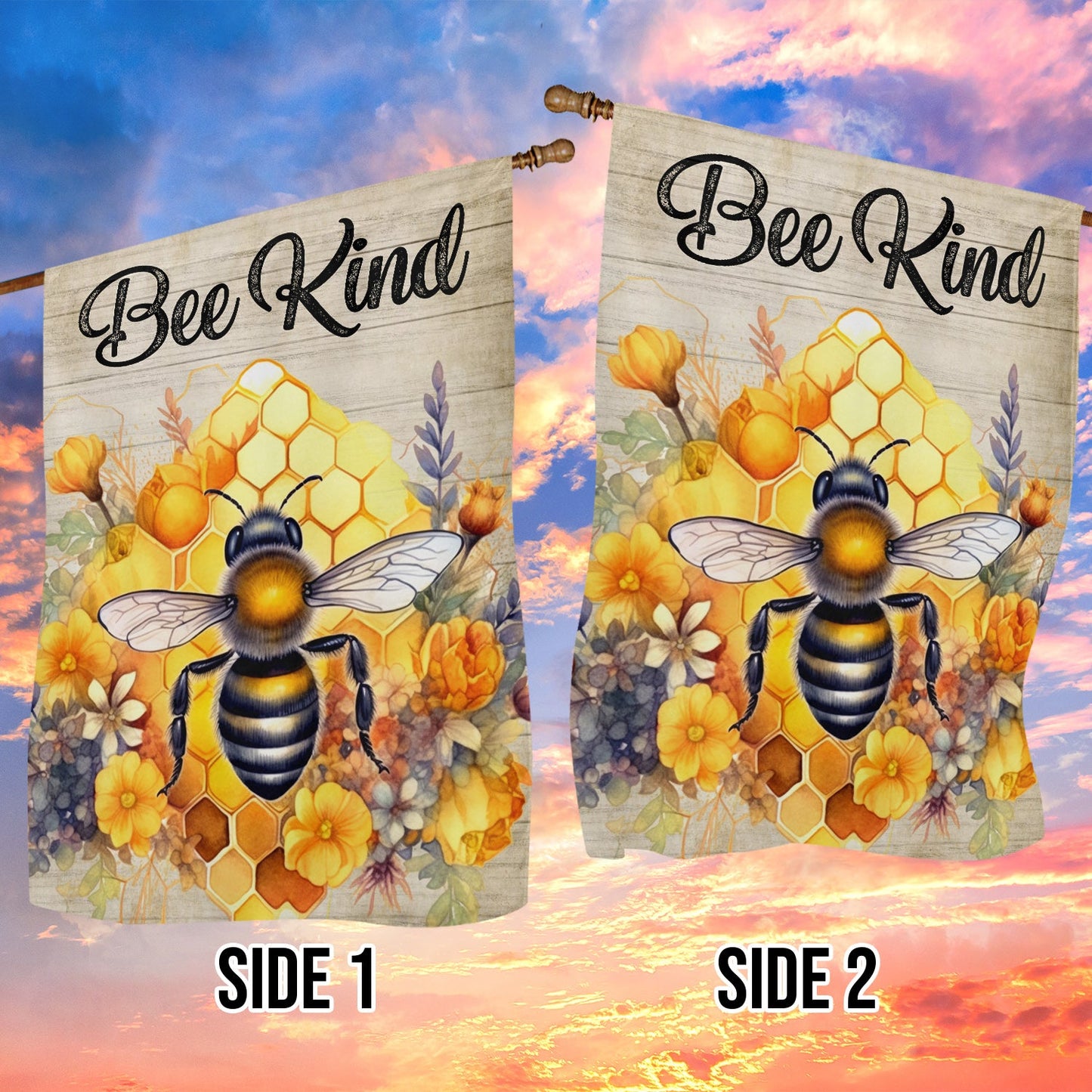 Bee Flag, Bee Kind, Gift For Bee Lovers, Farmers, Garden Lovers