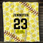 Personalized Softball Blanket, Love This Blanket Softball Fleece Blanket - Sherpa Blanket Gift For Softball Lovers, Softball Players, Softball Girls