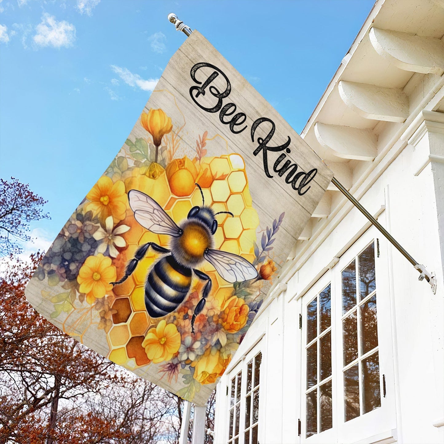 Bee Flag, Bee Kind, Gift For Bee Lovers, Farmers, Garden Lovers