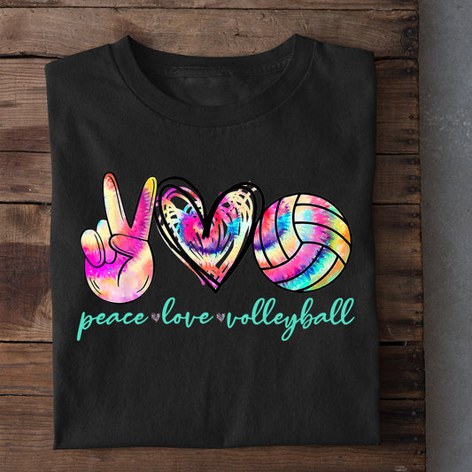 Volleyball T-shirt, Peace Love Volleyball, Gift For Volleyball Lovers, Volleyball Tees, Volleyball Players