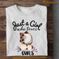 Cute Owl T-shirt, Just A Girl Who Loves Owls Gift For Owl Lovers, Owl Owners, Owl Tees