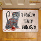 Funny Cat Doormat, I Rule The House Gift For Cat Lovers, New Home Gift, Housewarming Gift, Cat Decor