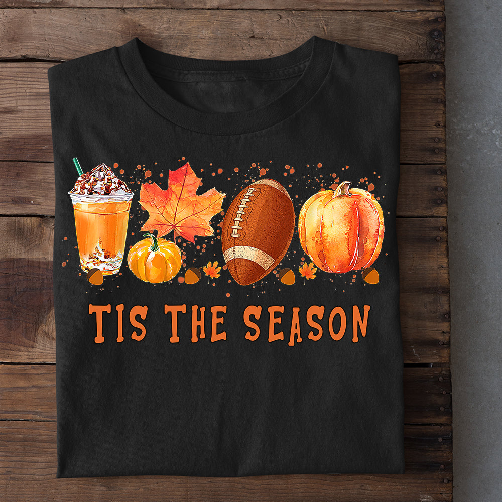 Thanksgiving Football T-shirt, Tis The Season, Thanksgiving Gift For Football Lovers, Autumn Football Tees