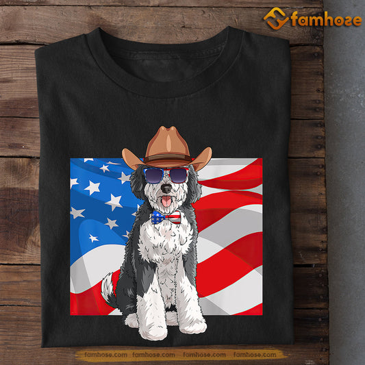 July 4th Dog T-shirt, Stay Here With Me Dog With Hat & Glasses, Independence Day Gift For Dog Lovers, Dog Owners, Dog Tees
