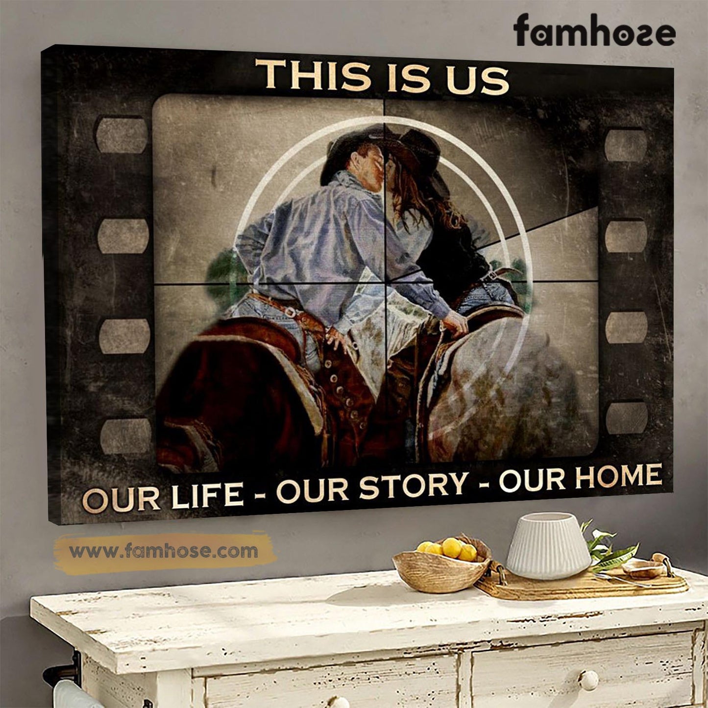 Valentine Horse Poster & Canvas, This Is Us Our Life Our Story Our Home, Horse Canvas Wall Art, Poster Gift For Horse Lovers