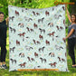 Cute Horse Blanket, Many Horses Together Flower Horses, Horse Fleece Blanket - Sherpa Blanket Gift For Horse Lover