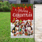 Merry Christmas Beagle Dog Flag, Beagle Xmas Garden Flag & House Flag, Christmas Flag Gift For Dog Lovers