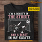 Personalized Soccer Girl T-shirt, I'm A Beauty In The Street Beast In My Cleats, Gift For Soccer Lovers, Soccer Girl Players