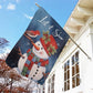 Let It Snow, Snowman Xmas Garden Flag & House Flag, Christmas Flag Gift For Snowman Lovers