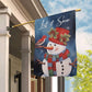 Let It Snow, Snowman Xmas Garden Flag & House Flag, Christmas Flag Gift For Snowman Lovers