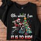 Santa Dirt Bike Christmas Sweatshirt, Oh What Fun It Is To Ride Sports Crewneck Sweatshirt Gift For Dirt Bike Lovers