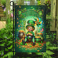 Gold Coins And Leprechaun, St Patrick's Day Garden Flag & House Flag Gift, St Patricks Day Irish Outdoor Decoration