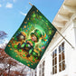 Gold Coins And Leprechaun, St Patrick's Day Garden Flag & House Flag Gift, St Patricks Day Irish Outdoor Decoration