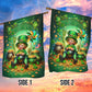 Gold Coins And Leprechaun, St Patrick's Day Garden Flag & House Flag Gift, St Patricks Day Irish Outdoor Decoration