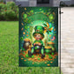 Gold Coins And Leprechaun, St Patrick's Day Garden Flag & House Flag Gift, St Patricks Day Irish Outdoor Decoration