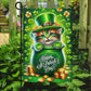 St Patrick's Day Cat Flag, Cat Inside The Money Jar, St Patrick's Day Cat Garden Flag & House Flag Gift, St Patricks Day Irish Outdoor Decoration Gift For Cat Lovers
