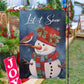 Let It Snow, Snowman Xmas Garden Flag & House Flag, Christmas Flag Gift For Snowman Lovers