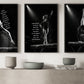 Set Of 3 Gymnastics Canvas Painting, Built One Rep At A Time Sport Wall Art Decor, Poster Gift For Gymnastics Lover