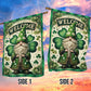 Gnome Lucky, St Patrick's Day Garden Flag & House Flag Gift, St Patricks Day Irish Outdoor Decoration