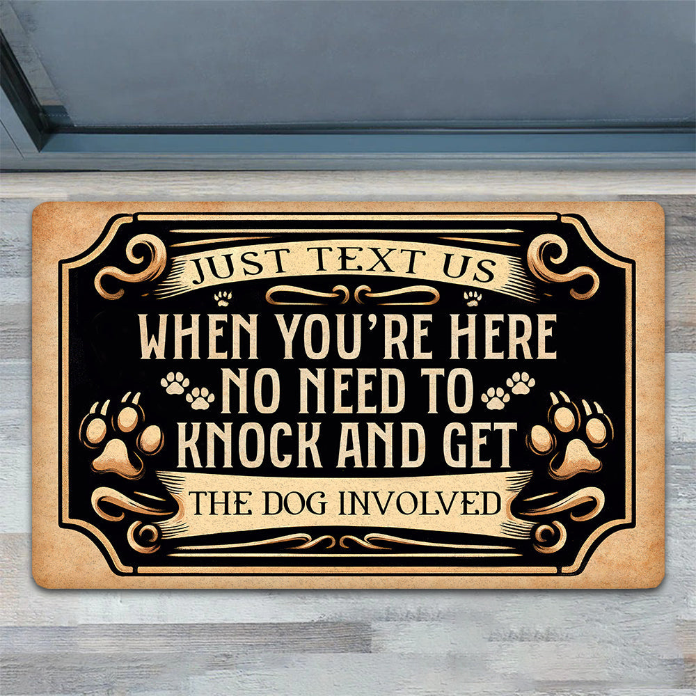 Funny Dog Doormat, The Dog Involved, Dog Doormat For Home Decor Housewarming Gift, Welcome Mat Gift For Dog Lovers