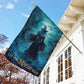 Halloween Witch Flag, Let The Magic Begin Striking Water Witch In The Storm, Flag Gift For Halloween Decor, Gift For Garden Flag