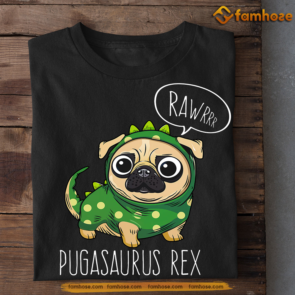 Cute Pug Dog T-shirt, Pugasaurus, Gift For Dog Lovers, Dog Owners Tee