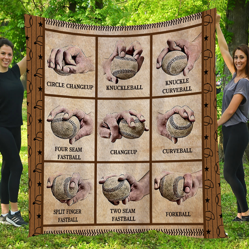 Baseball Blanket, Circle Changeup Curveball, Baseball Fleece Blanket, Sherpa Blanket Gift For Baseball Lovers, Baseball Players