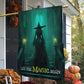 Halloween Witch Flag, Let The Magic Begin Witch On The Stairs, Flag Gift For Halloween Decor, Gift For Garden Flag