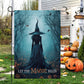 Halloween Witch Flag, Let The Magic Begin Witch In The Dark Forest, Flag Gift For Halloween Decor, Gift For Garden Flag