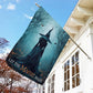 Halloween Witch Flag, Let The Magic Begin Witch In The Dark Forest, Flag Gift For Halloween Decor, Gift For Garden Flag