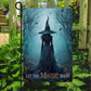 Halloween Witch Flag, Let The Magic Begin Witch In The Dark Forest, Flag Gift For Halloween Decor, Gift For Garden Flag